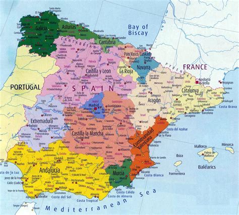 spain map regions|large printable map of spain.